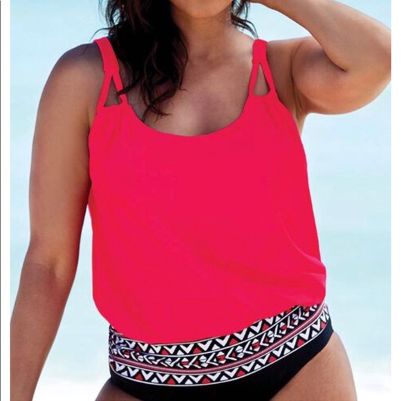 Hot pink tankini SWIM size 14 - Picture 5 of 5